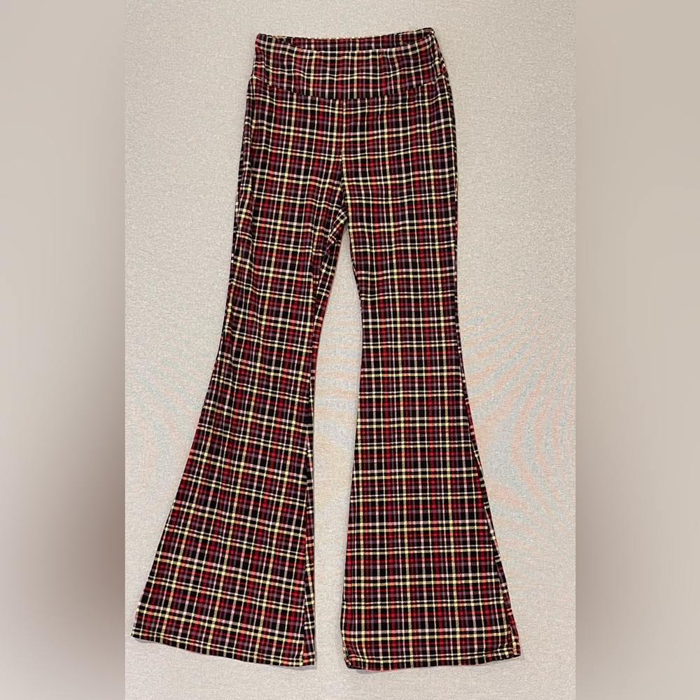 No Boundaries | Vintage Red and Black Plaid Flare‎ Pants